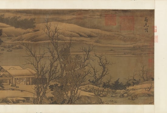 Streams & Mountains Under Fresh Snow Poster Print by Attributed To Liu Songnian - Chinese Active Ca 1175 After 1195 - 18 x 24