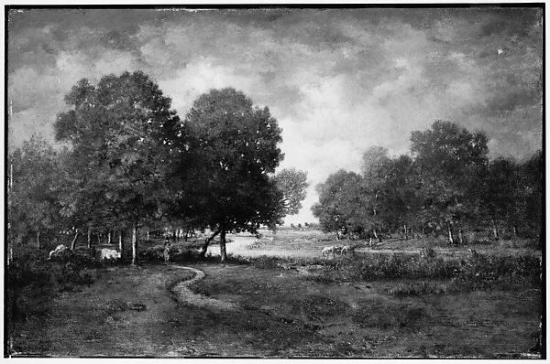 A River in A Meadow Poster Print by Theodore Rousseau - 18 x 24