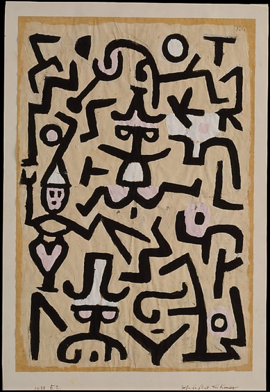 Comedians Handbill Poster Print by Paul Klee - 18 x 24