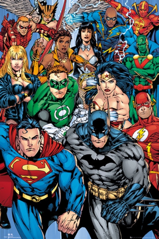 Dc Comics Super Heros Poster Print, 24 x 36