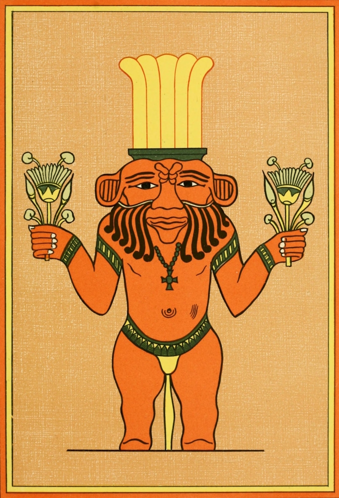 PPHPDA68958 The Gods of The Egyptians 1904 The God Bes Poster Print by Unknown, 18 x 24