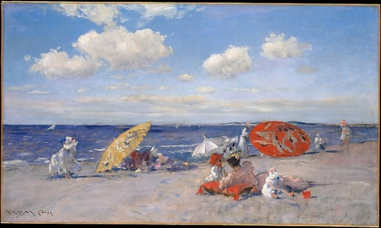 MET10464 At The Seaside Poster Print by William Merritt Chase, American Williamsburg Indiana 1849 1916 New York, 18 x 24