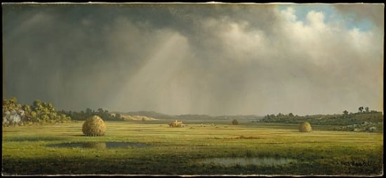 Newburyport Meadows Poster Print by Martin Johnson Heade - 1819 1904 - 18 x 24