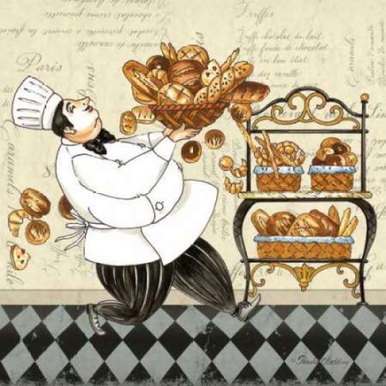Chef Bread Poster Print by Pamela Gladding - 12 x 12 - Small