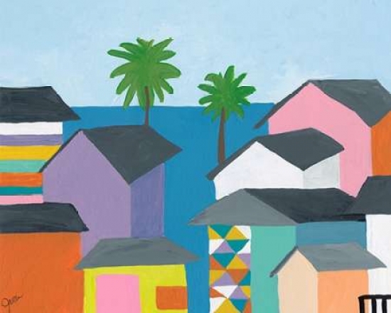 Beachfront Property 2 Poster Print by Jan Weiss, 24 x 30 - Large