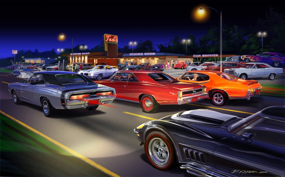 Teds Painting Poster Print by Bruce Kaiser - 36 x 23 - Large