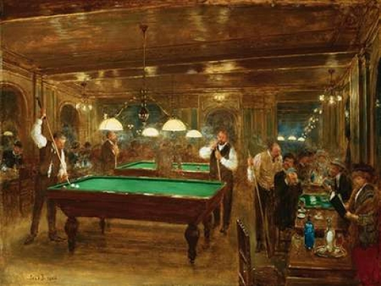 The Billiards Poster Print by Jean Beraud, 11 x 14 - Small