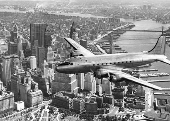 Flying Over Manhattan Nyc Poster Print by Anonymous, 10 x 14 - Small