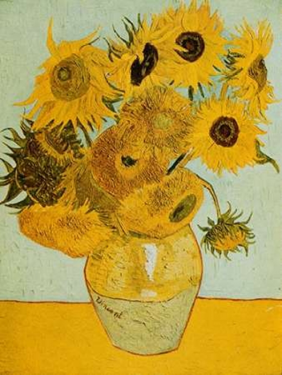 Sunflowers Poster Print by Vincent Van Gogh, 11 x 14 - Small