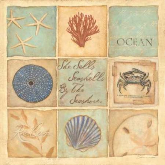 Coastal Collage II Poster Print by Stephanie Marrott - 12 x 12 - Small