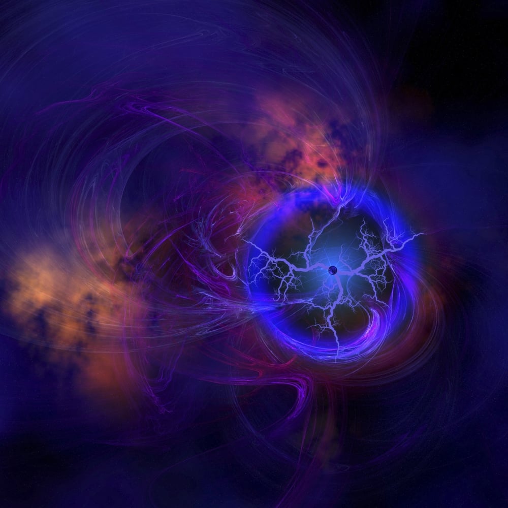 Cosmic Forces Out in Space Poster Print - 14 x 14