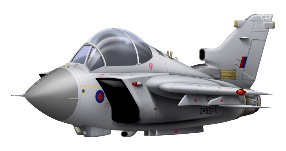 StockTrek Images PSTCSB300032M Cartoon Illustration of A Royal Air Force Tornado Airplane Poster Print, 19 x 10