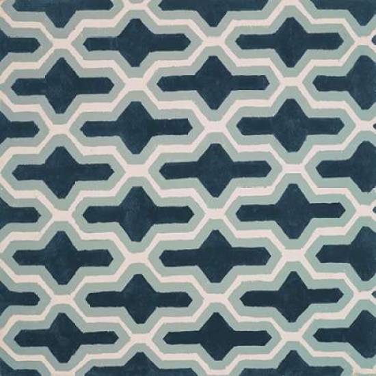 Blue Lattice Pattern I Poster Print by Lanie Loreth - Blue - 12 x 12 - Small