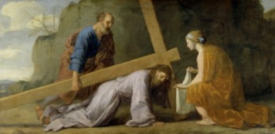 Jesus Carrying His Cross Eustache Le Sueur - 18 x 24