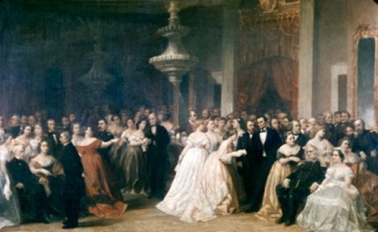 A Lincoln Reception At The White House - 1863 Francis Bicknell Carpenter - 1830-1900 American Poster Print - 18 x 24