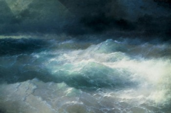Between The Waves 1898 Ivan Aivazovsky, 1817-1900 & Russian Painting Aivazovsky Art Museum Feodosiya Russia Poster Print, 18 x 24
