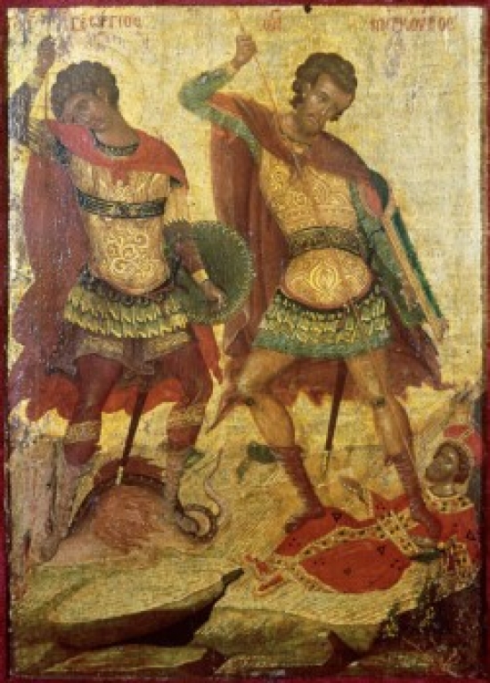 Saint George & Saint Demetrius 16th Century Michael Damaskenos