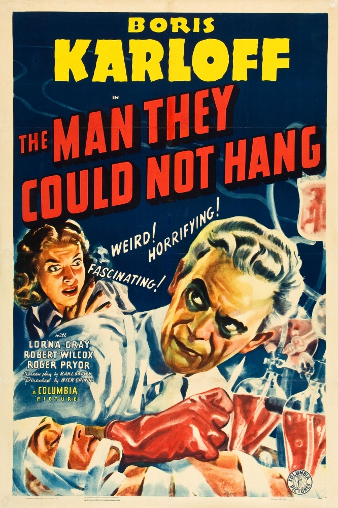Everett Collection EVCMSDMATHEC009H The Man They Could Not Hang Boris Karloff Lorna Gray Robert Wilcox 1939 Movie Poster Masterprint, 11 x 17