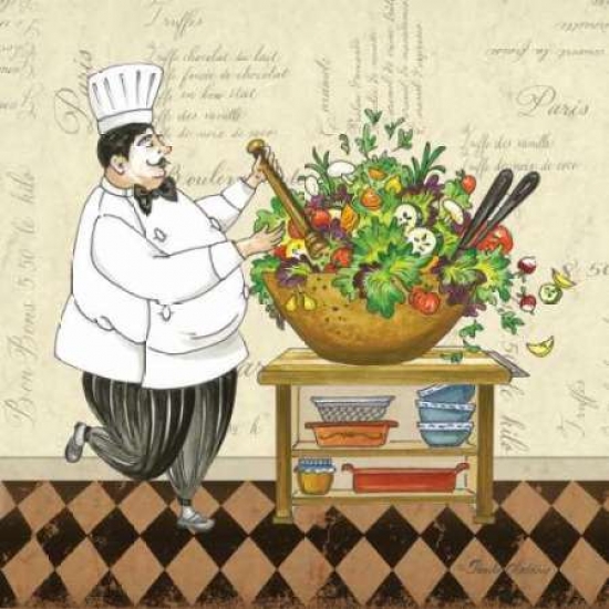 Chef Salad Poster Print by Pamela Gladding - 12 x 12 - Small