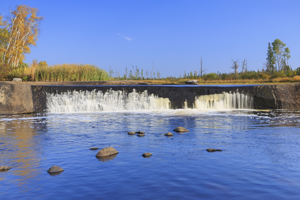 Rainbow Falls on The Whiteshell River in Autumn Whiteshell Provincial Park - Manitoba Canada Poster Print