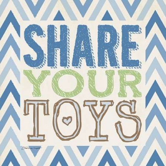 Playroom Boy Share Poster Print by Stephanie Marrott - 12 x 12 - Small