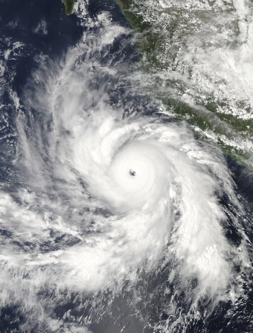 Hurricane Rick Hovers Over The Eastern Pacific Ocean Poster Print - 12 x 16