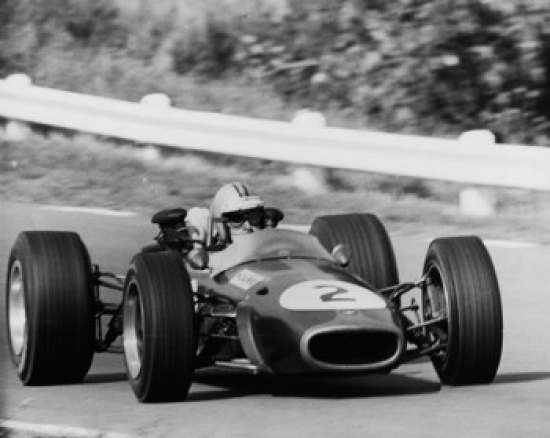 Formula One Race Car Moving On A Track Poster Print, 24 x 36 - Large