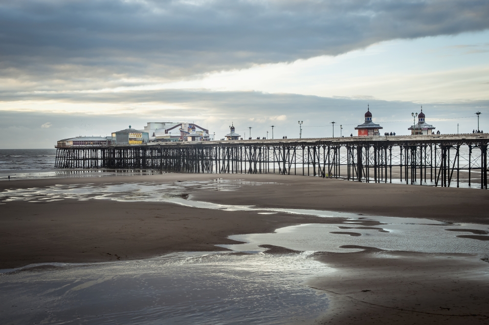 North Pier - Blackpool Lancashire England Poster Print - 34 x 22 in. - Large