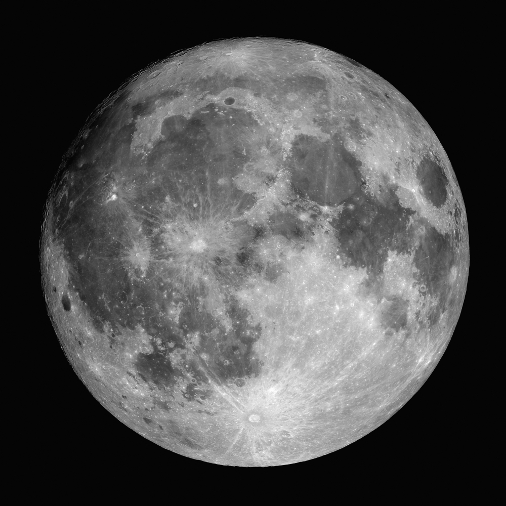 The Full Moon Shot Through A Hydrogen-Alpha Filter Poster Print - 14 x 14