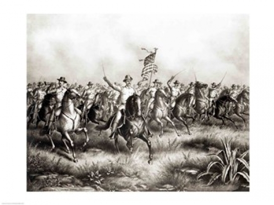 Rough Riders - Colonel Theodore Roosevelt Poster Print - 36 x 24 in. - Large