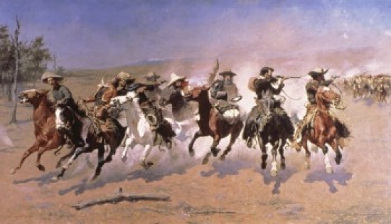 Superstock SAL900134260 A Dash for The Timber Frederic Remington, 1861-1909 & American Poster Print, 18 x 24
