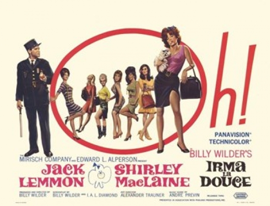 Irma La Douce Movie Poster, 17 x 11