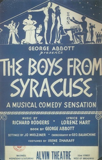 Picture of Pop Culture Graphics MOV407550 The Broadway Boys From Syracuse Movie Poster, 11 x 17
