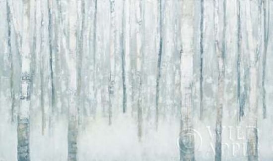 Picture of Wild Apple Graphics PDX21964SMALL Birches in Winter Blue Gray Poster Print by Julia Purinton&#44; 12 x 18 - Small