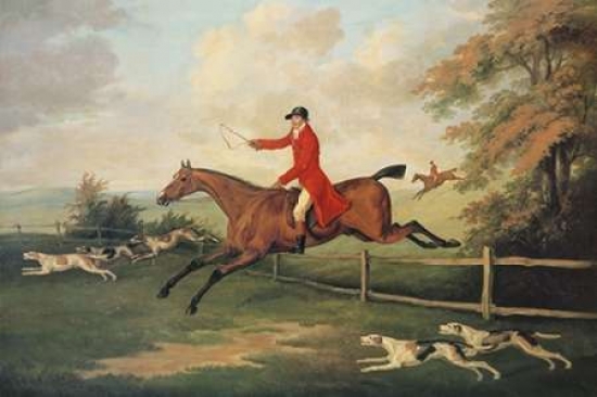 Fox Hunting Scene Poster Print by J.N. Sartorius - 24 x 36 - Large