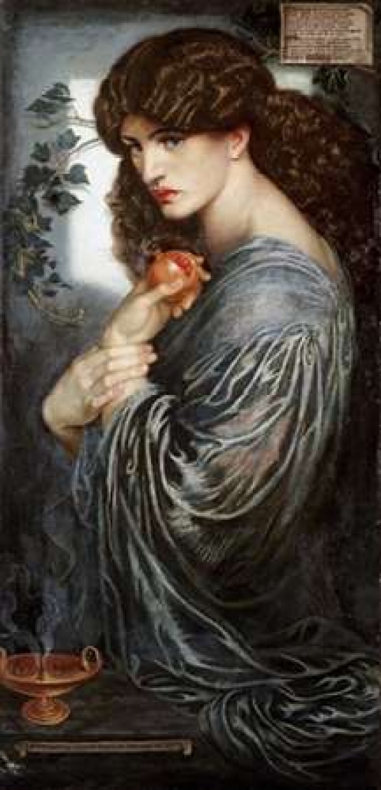Bentley Global Arts PDX267194SMALL Proserpine Poster Print by Dante Gabriel Rossetti, 10 x 20 - Small