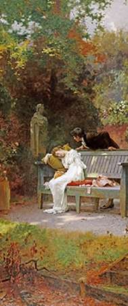 A Stolen Kiss Poster Print by Marcus Stone - 10 x 20 - Small