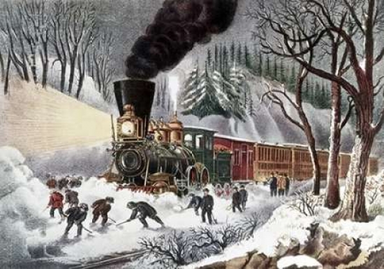 American Railroad Scene Poster Print by Currier & Ives, 20 x 28 - Large