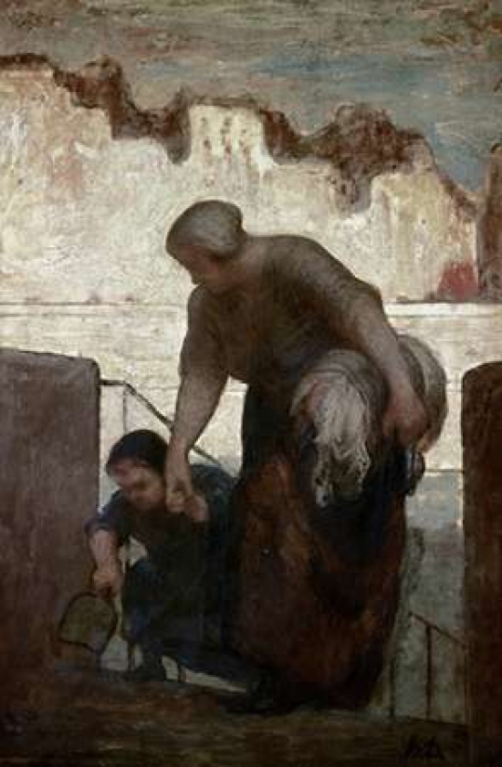 Laundress Poster Print by Honore Daumier - 12 x 18 - Small