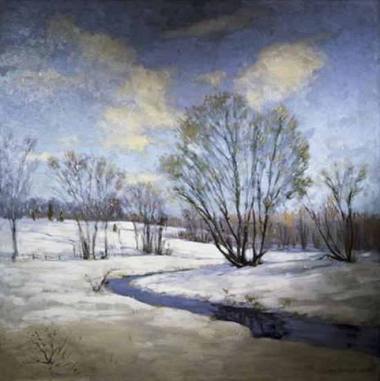 Old Willow & Brook Poster Print by Willard Leory Metcalf, 24 x 24 - Large