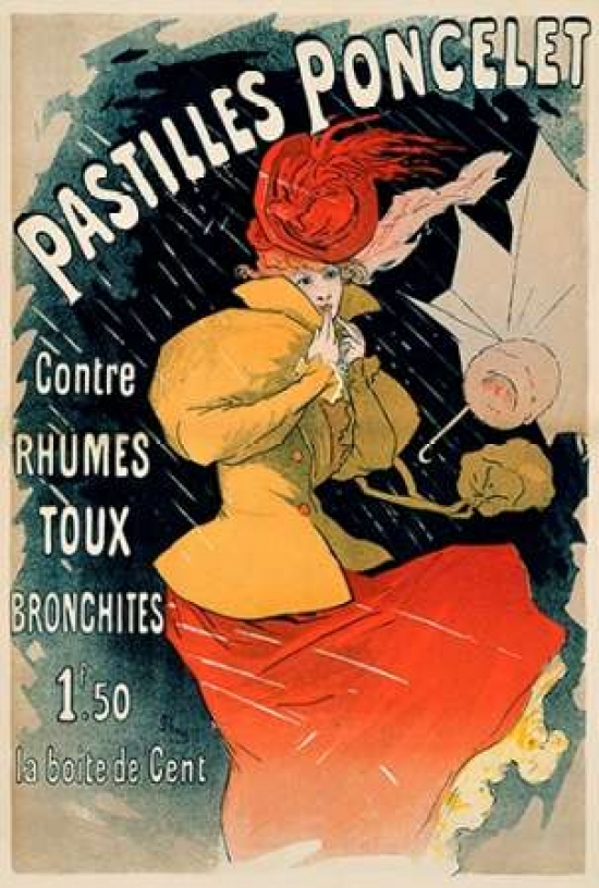 Pastilles Poncelet Poster Print by Jules Cheret, 10 x 14 - Small