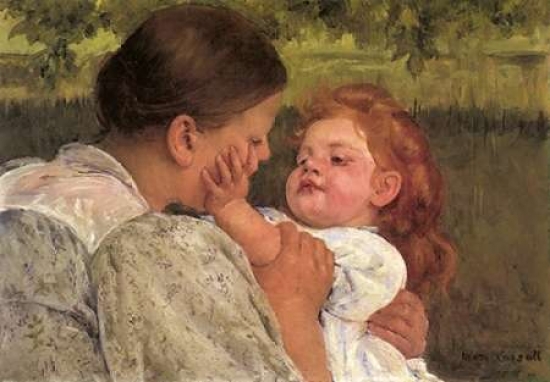 Maternal Caress 1896 Poster Print by Mary Cassatt - 10 x 14 - Small