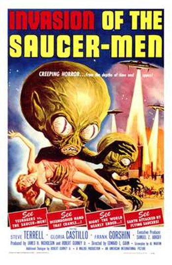 MOV142820 Invasion of the Saucer Men Movie Poster, 11 x 17