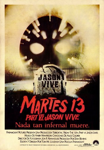 MOV228521 Friday the 13th Part 6 Jason Lives Movie Poster, 11 x 17 -  Pop Culture Graphics