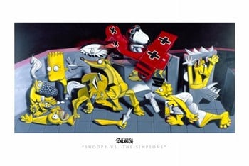 Snoopy Vs The Simpsons Movie Poster - 17 x 11