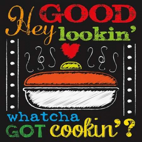Picture of AD Lines PDXMHSQ236CLARGE Chalkboard Kitchen Art 3 Poster Print by Melody Hogan&#44; 24 x 24 - Large