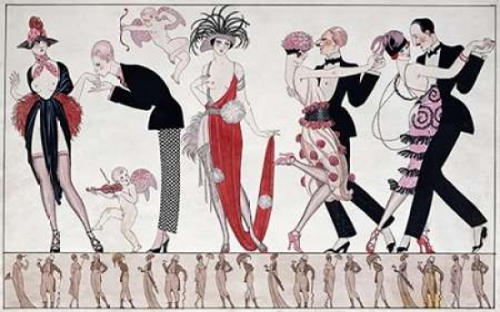 Bentley Global Arts PDX264583LARGE The Tango Poster Print by Georges Barbier, 24 x 36 - Large
