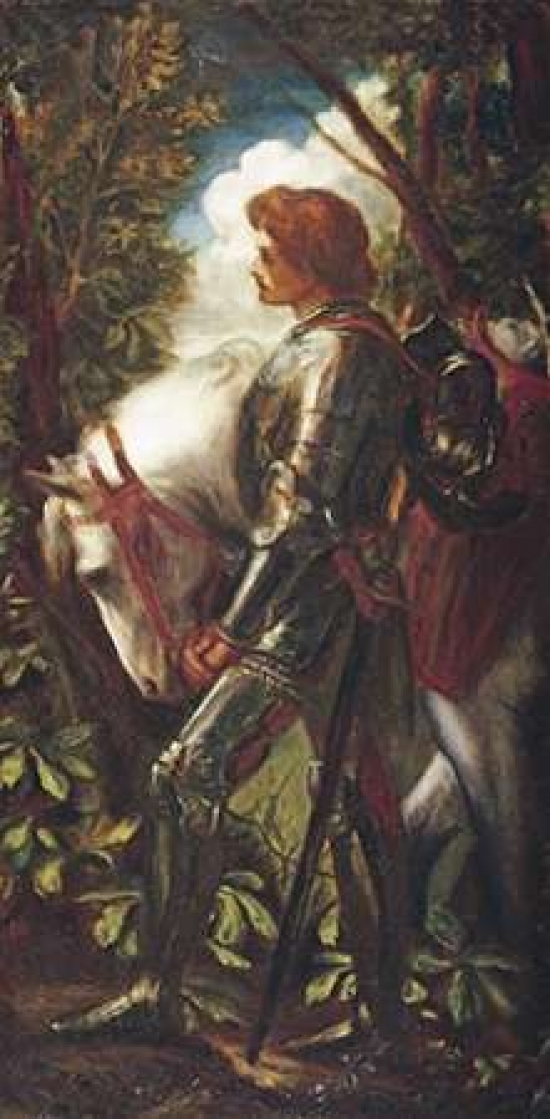 Bentley Global Arts PDX265790SMALL Sir Galahad Poster Print by George Frederick Watts, 10 x 20 - Small