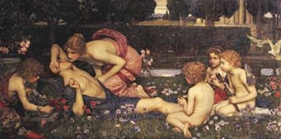 Bentley Global Arts PDX267554SMALL The Awakening of Adonis Poster Print by John William Waterhouse, 10 x 20 - Small
