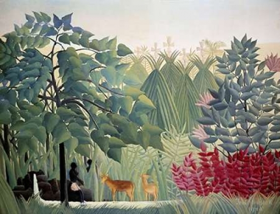 The Waterfall Poster Print by Henri Rousseau - 18 x 24 - Large